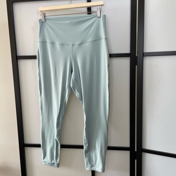 [12] 2022 Lululemon Athletica Align Pant High Rise 28” Aqua Mint Green Hazy Jade - Picture 6 of 14